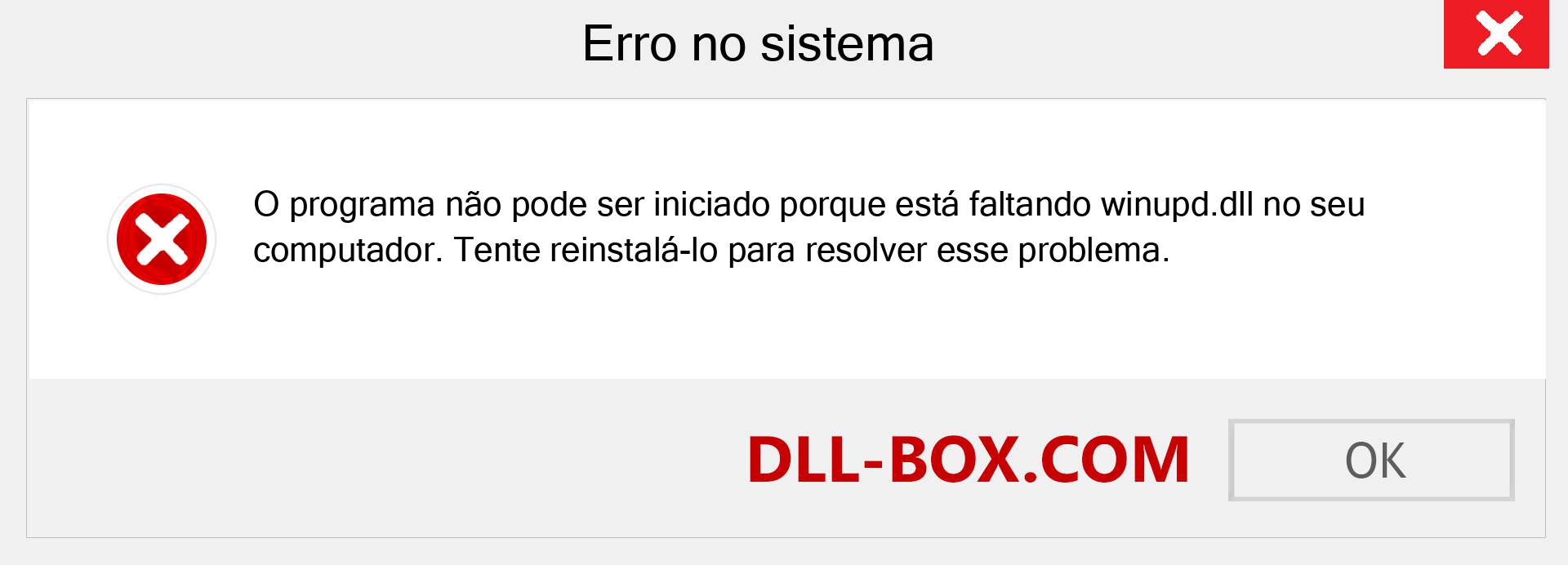 Arquivo winupd.dll ausente ?. Download para Windows 7, 8, 10 - Correção de erro ausente winupd dll no Windows, fotos, imagens